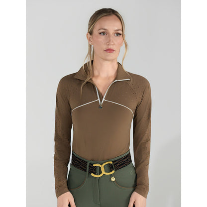 Dapplebay Lady 1/4 Zip Aircut LS Riding Top