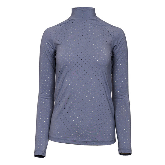 Dapplebay Aircut Mock Neck LS Top-Purple Dusk