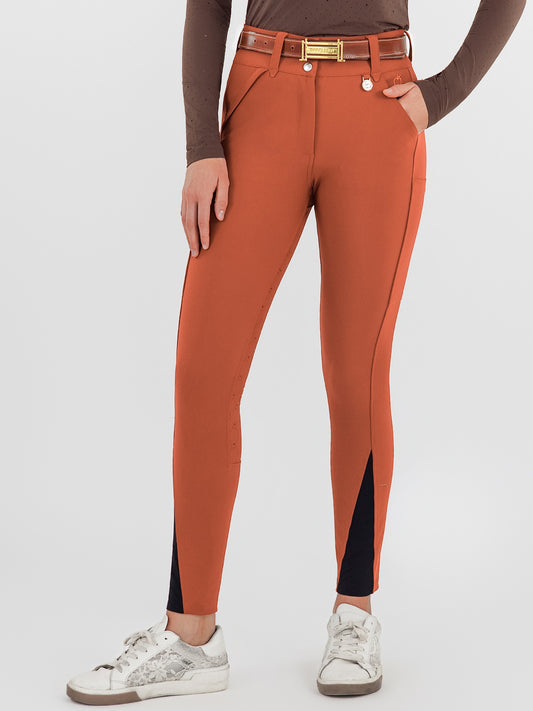 Dapplebay Sport Silicone Full Seat Breeches-Rust