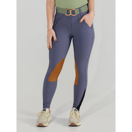 Dapplebay Sport Suede Knee Patch Breeches-Purple Dusk