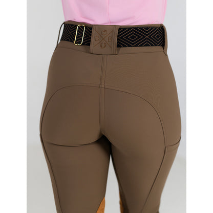 Dapplebay Sport Suede Knee Patch Breeches-Chestnut