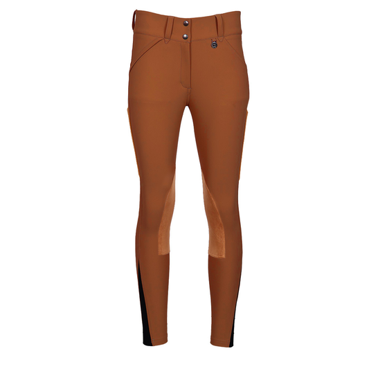 Dapplebay Sport Suede Knee Patch Breeches-Rust