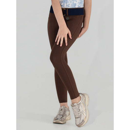 Dapplebay Kids Essential Silicone Full Seat Tights-Chestnut