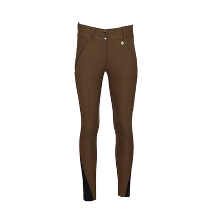 Dapplebay Sport Silicone Knee Patch Breeches-Chestnut