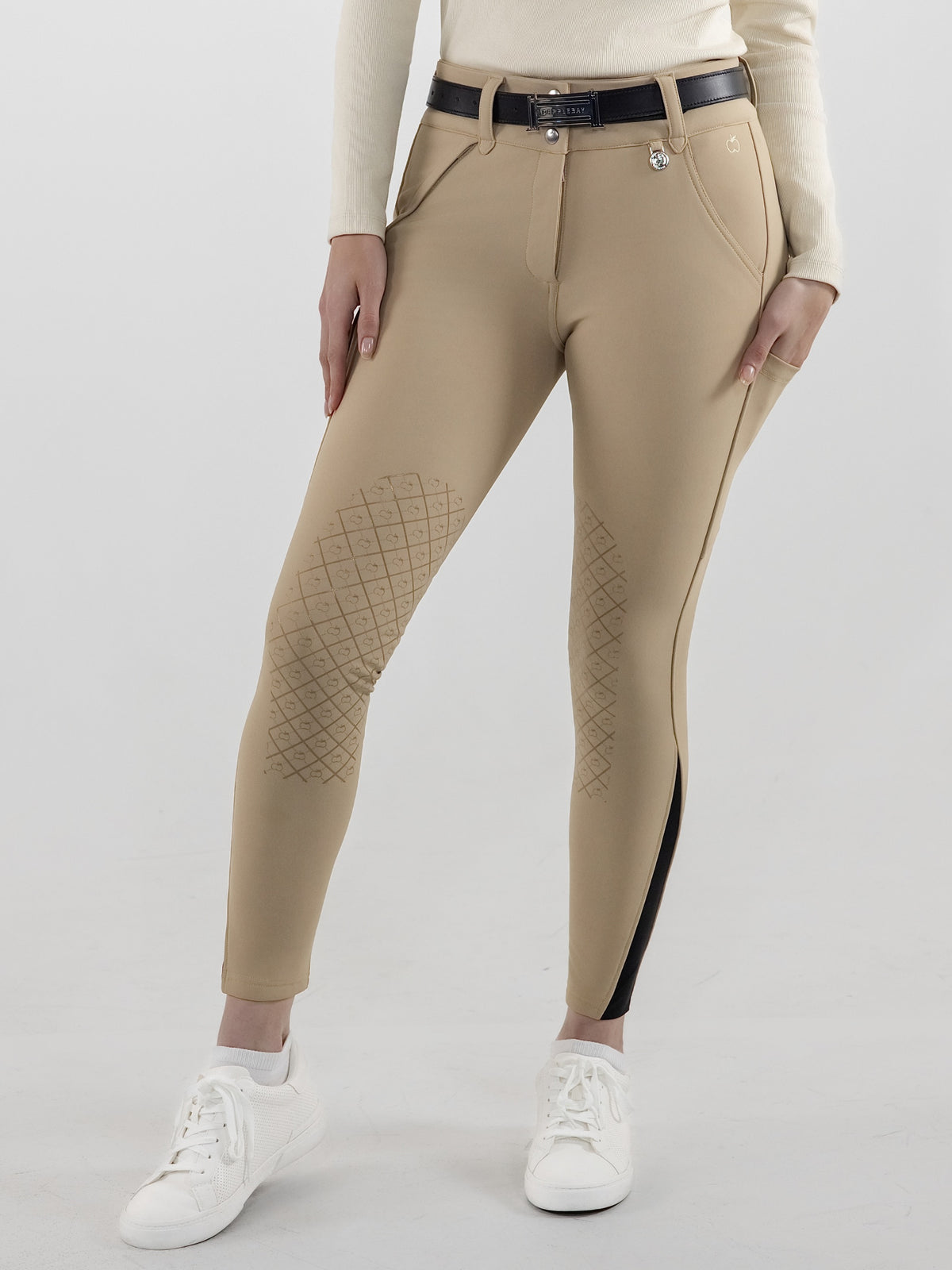 Dapplebay Sport Silicone Knee Patch Breeches-Heritage Tan