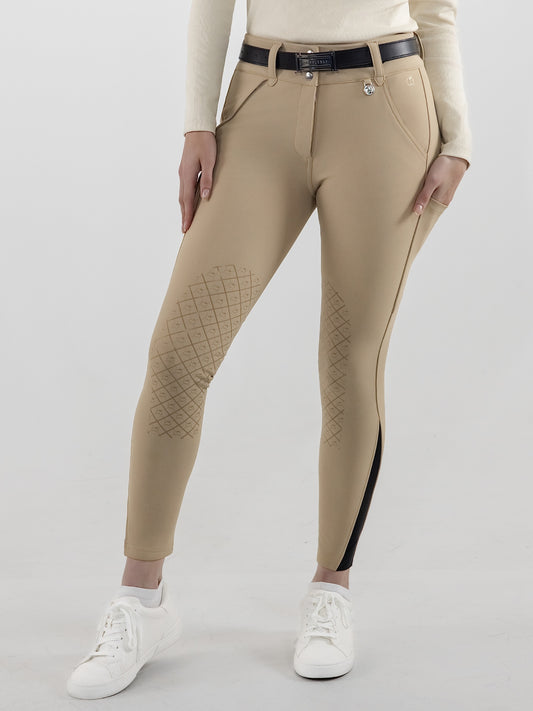 Dapplebay Sport Silicone Knee Patch Breeches-Heritage Tan