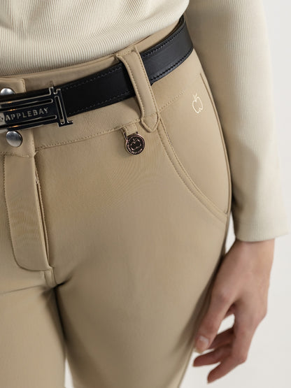 Dapplebay Sport Silicone Knee Patch Breeches-Heritage Tan