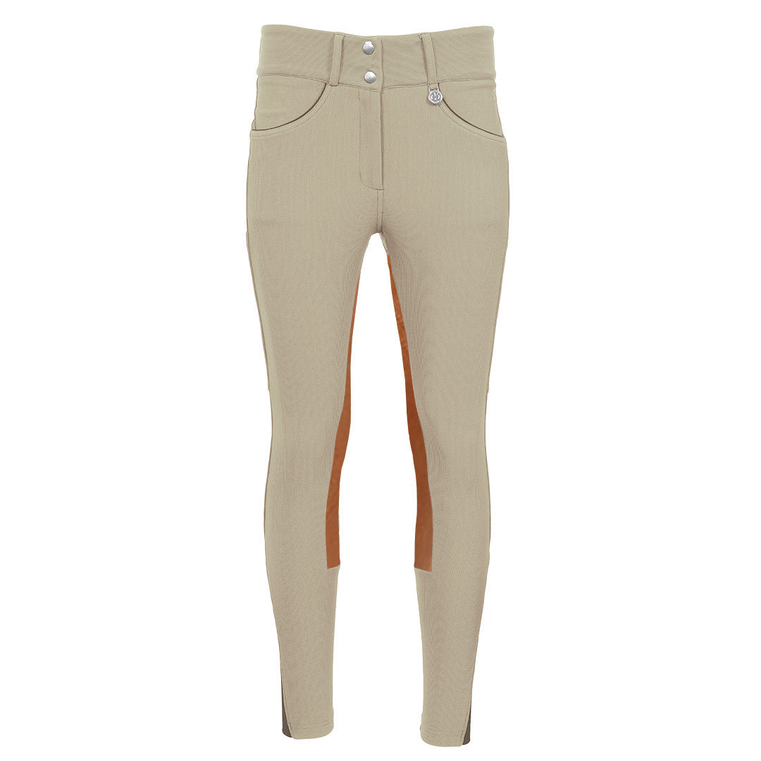 Dapplebay Pro Ribbed Full Seat Suede Breeches-Heritage Tan