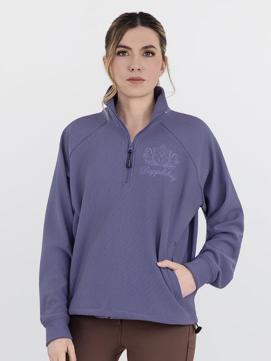 Dapplebay Signature Ribbed Pullover-Purple Dusk