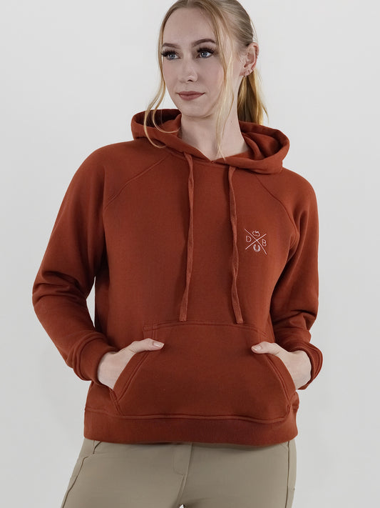 Dapplebay Palm Trees & Horse Shows Hoodie-Rust