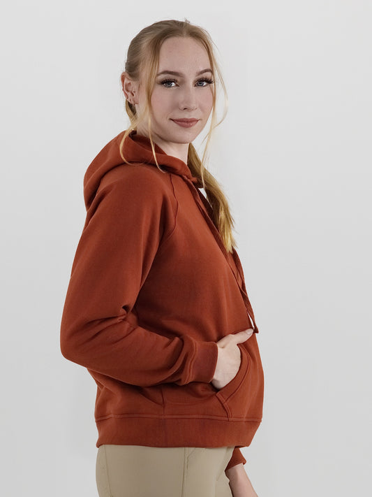 Dapplebay Palm Trees & Horse Shows Hoodie-Rust