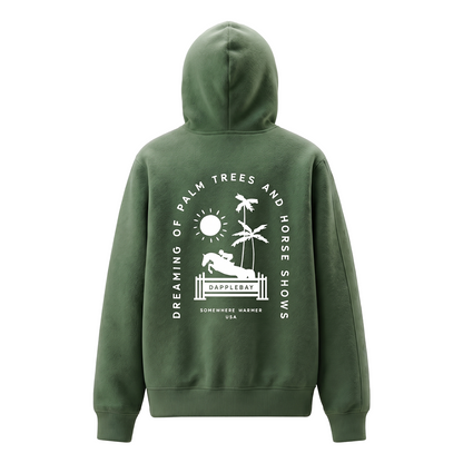 Dapplebay Palm Trees & Horse Shows Hoodie-Rosemary