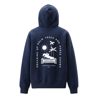 Dapplebay Palm Trees & Horse Shows Hoodie-Purple Dusk