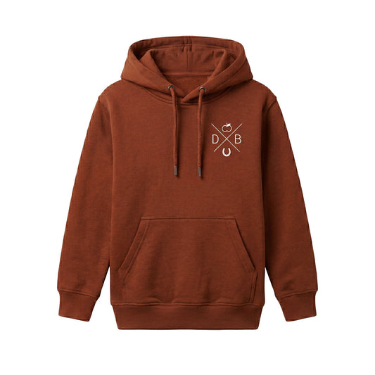 Dapplebay Kids Palm Trees & Horse Shows Hoodie-Rust