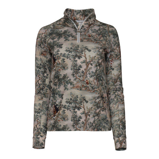 Dapplebay Hunt Tapestry 1/4 Zip LS Riding Top