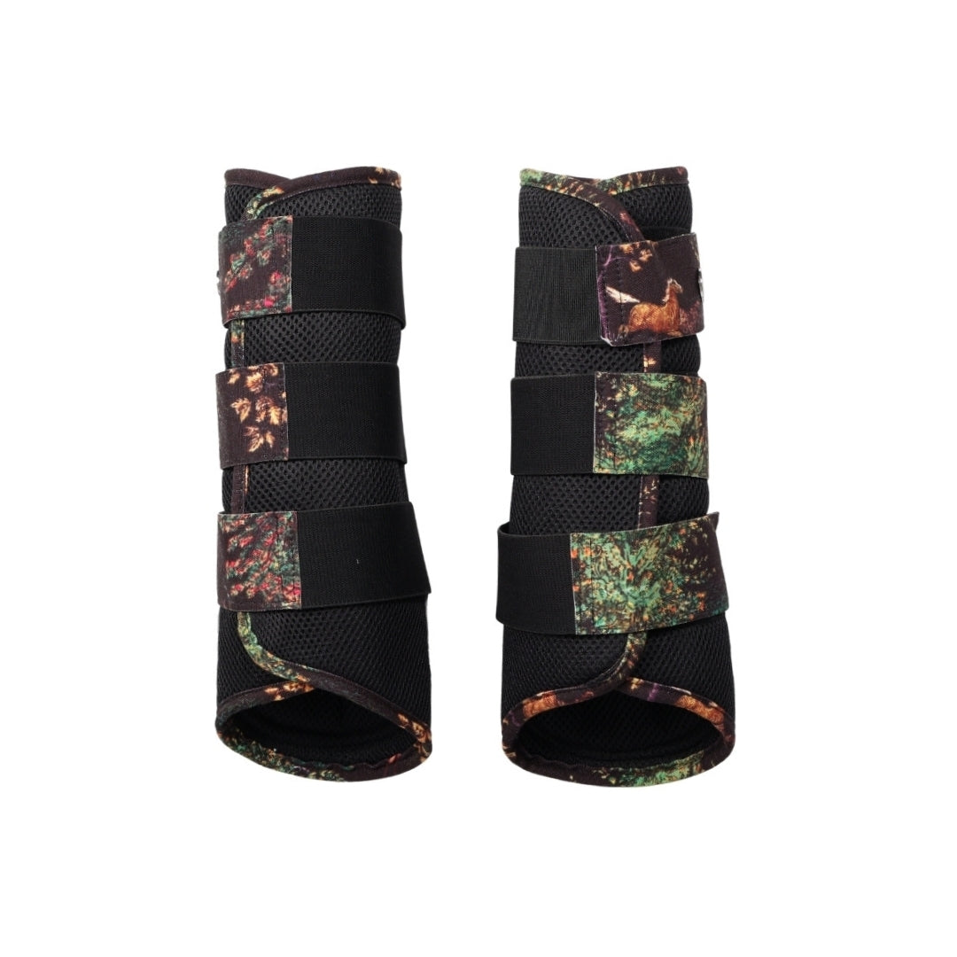 Dapplebay Autumn Toile Airflow Brush Boots-Dark Bay