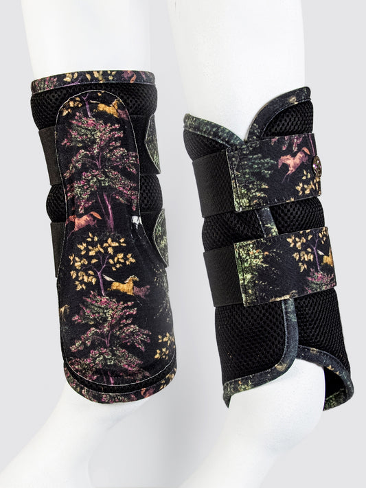 Dapplebay Autumn Toile Airflow Brush Boots-Dark Bay