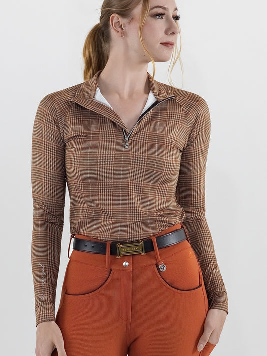 Dapplebay Heirloom 1/4 Zip LS Riding Top-Multi