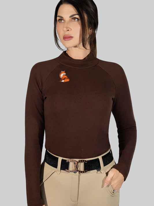 Dapplebay Heirloom Mock Neck-Dark Bay