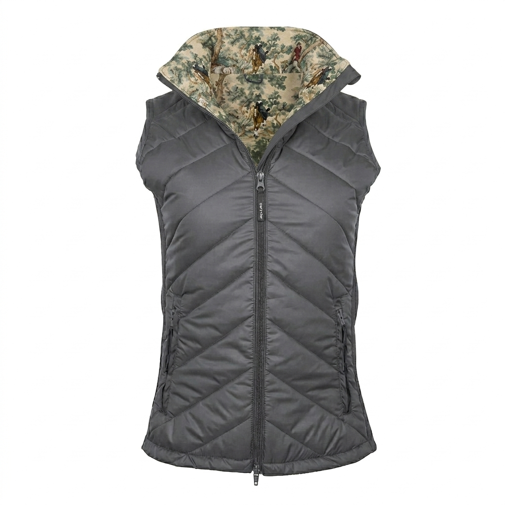 Dapplebay Reversible Puffer Vest-Graphite