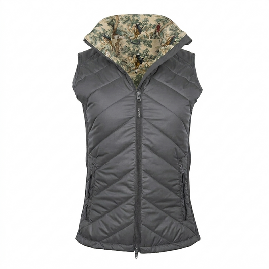 Dapplebay Reversible Puffer Vest-Graphite