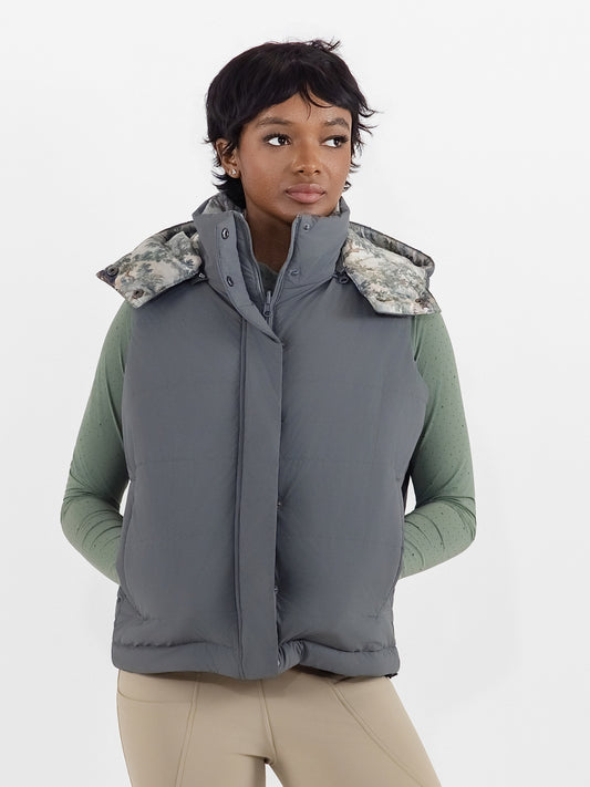 Dapplebay Reversible Puffer Vest-Graphite
