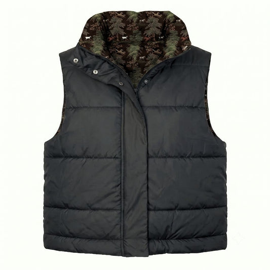 Dapplebay Reversible Puffer Vest-Black