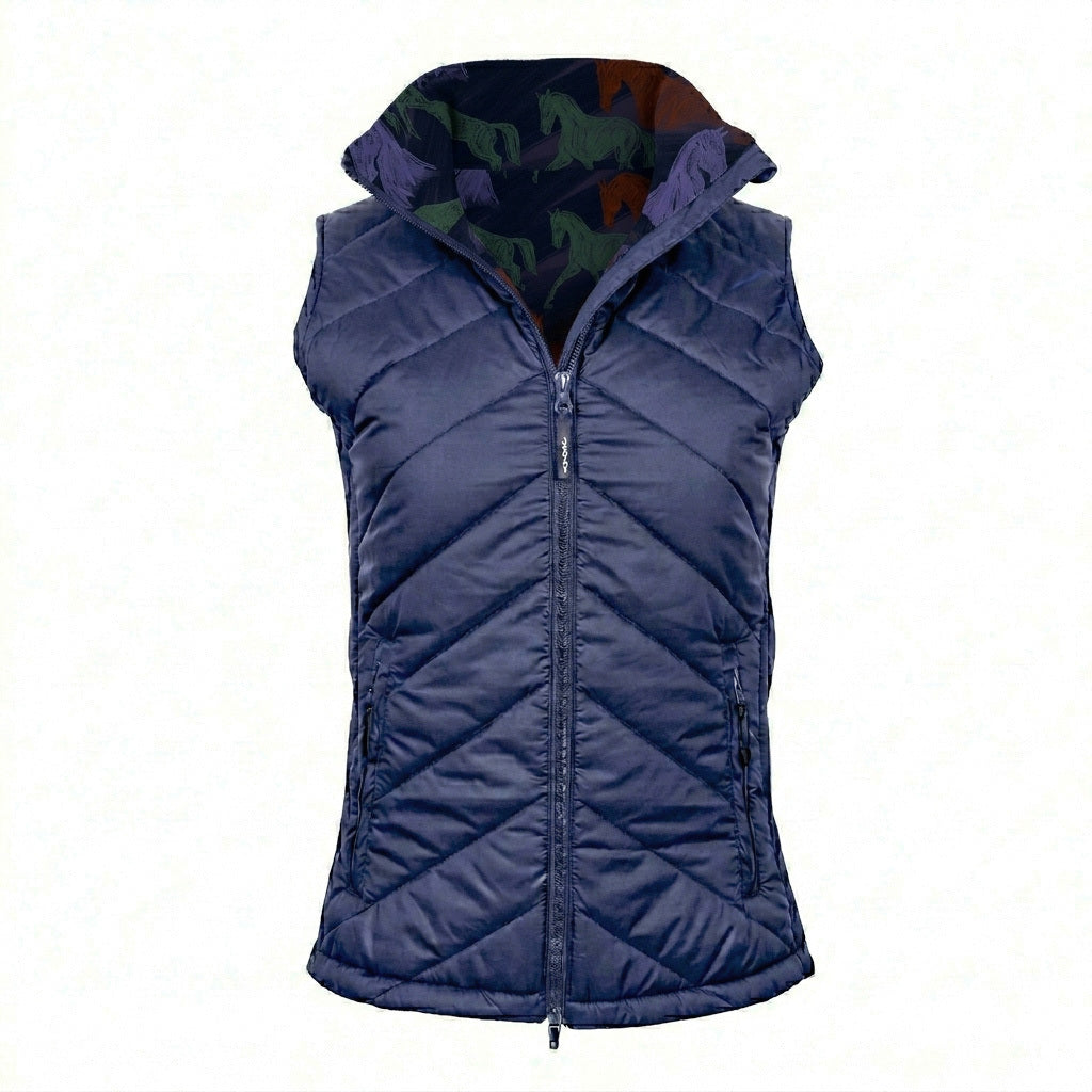 Dapplebay Reversible Puffer Vest-Purple Dusk