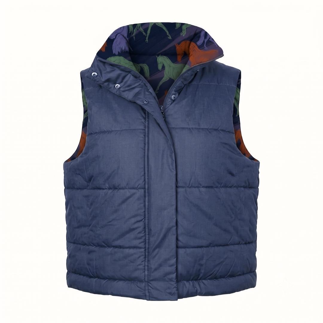 Dapplebay Reversible Puffer Vest-Purple Dusk