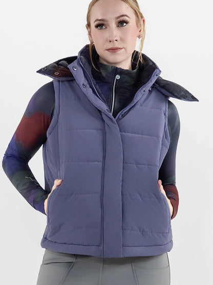 Dapplebay Reversible Puffer Vest-Purple Dusk