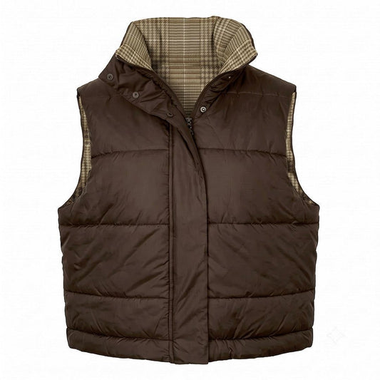 Dapplebay Reversible Puffer Vest-Chocolate