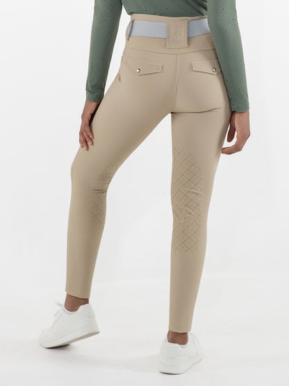 Dapplebay Winter Essential Silicone Knee Patch Tights-Heritage Tan