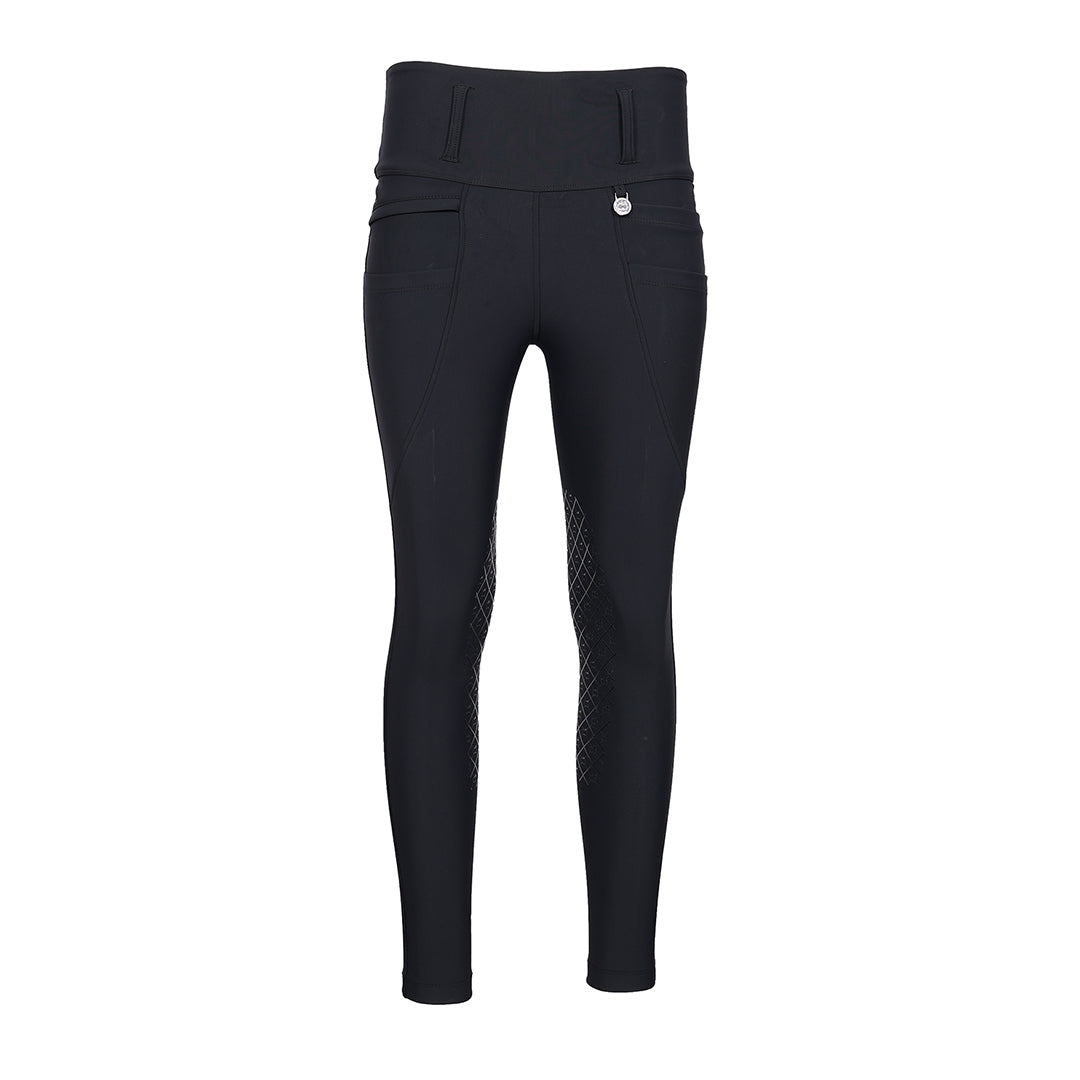 Dapplebay Winter Essential Silicone Knee Patch Tights-Black