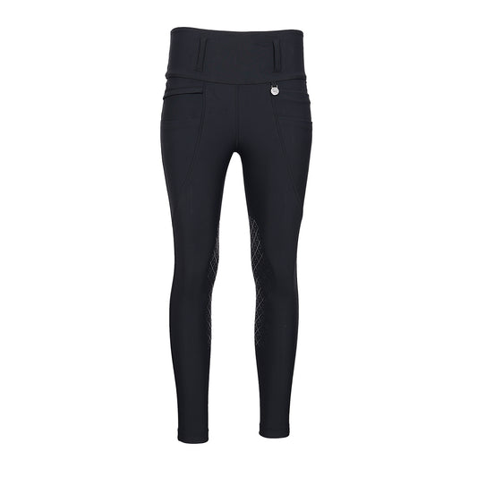 Dapplebay Winter Essential Silicone Knee Patch Tights-Black