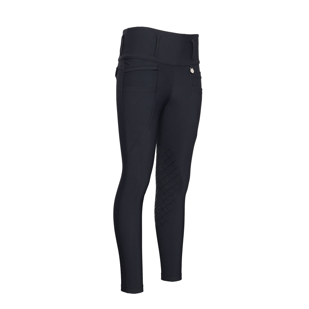 Dapplebay Winter Essential Silicone Knee Patch Tights-Black