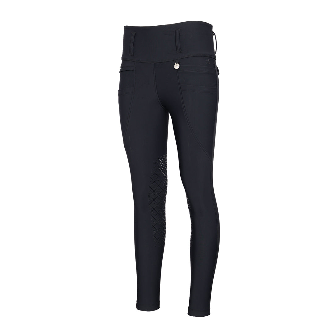 Dapplebay Winter Essential Silicone Knee Patch Tights-Black
