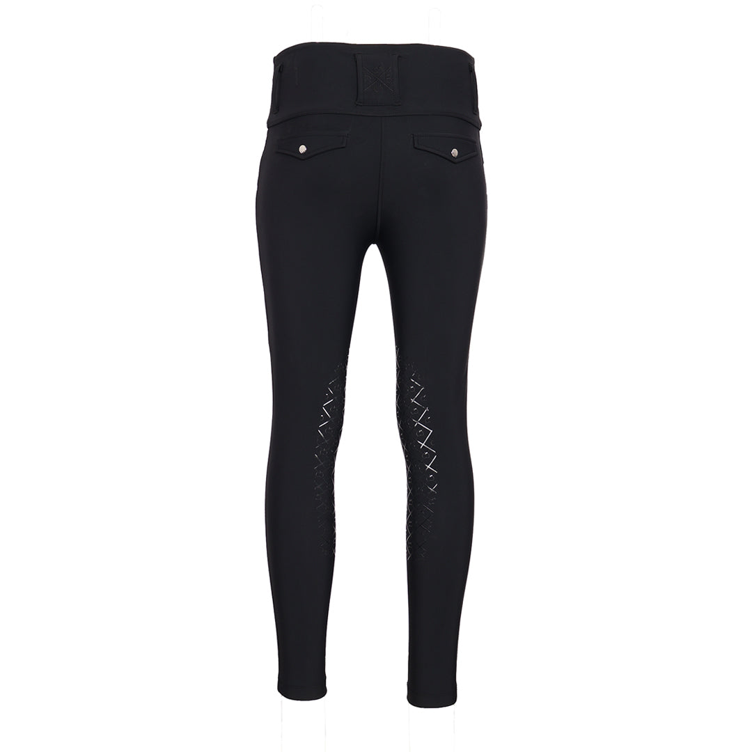 Dapplebay Winter Essential Silicone Knee Patch Tights-Black