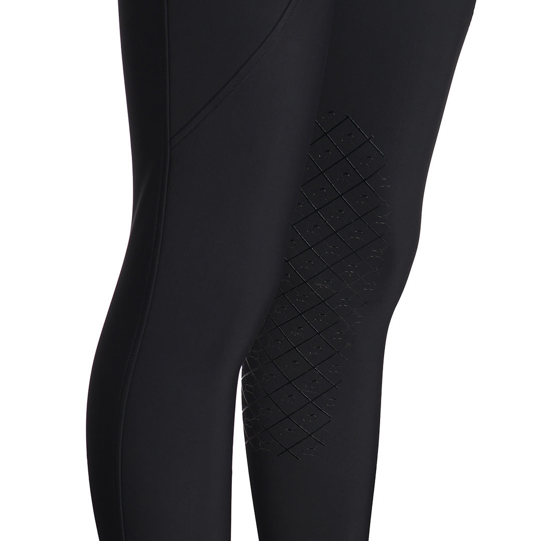 Dapplebay Winter Essential Silicone Knee Patch Tights-Black