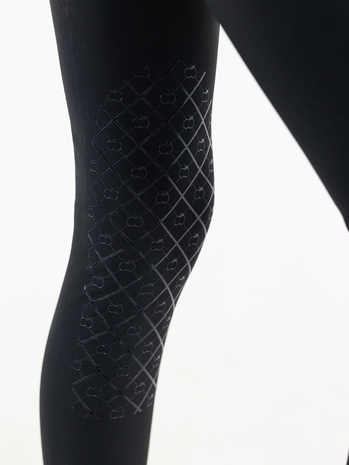Dapplebay Kids Winter Essential Silicone Knee Patch Tights-Black