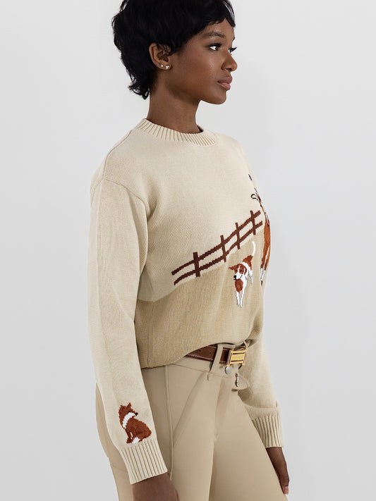 Dapplebay Heirloom Hunt Sweater-Cream