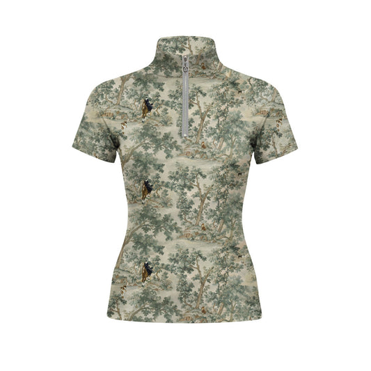 Dapplebay Hunt Tapestry 1/4 Zip SS Riding Top