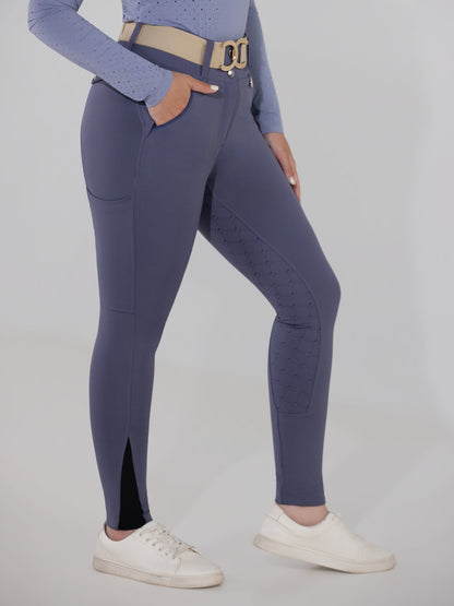 Dapplebay Hybrid Silicone Full Seat Breeches-Purple Dusk