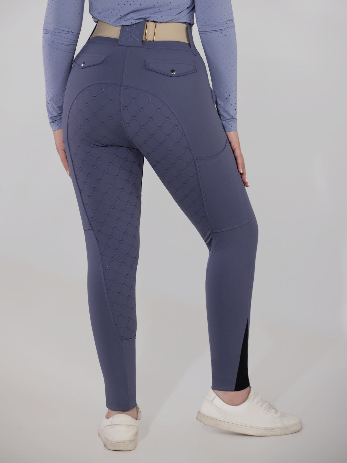 Dapplebay Hybrid Silicone Full Seat Breeches-Purple Dusk