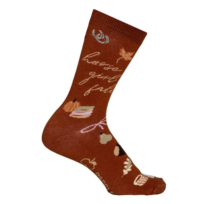 Dapplebay Gingerbread Horse Crew Socks