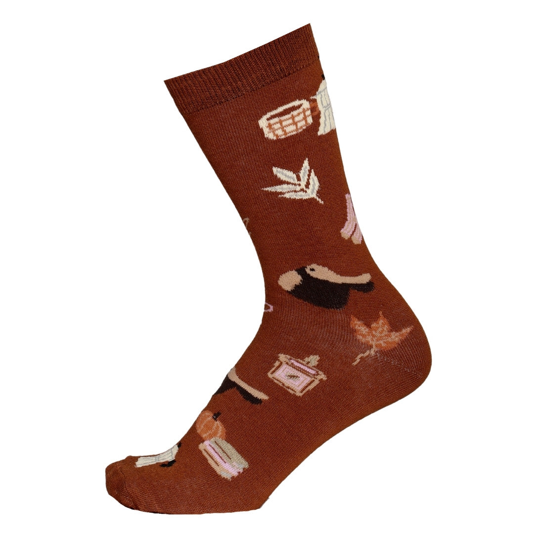 Dapplebay Gingerbread Horse Crew Socks