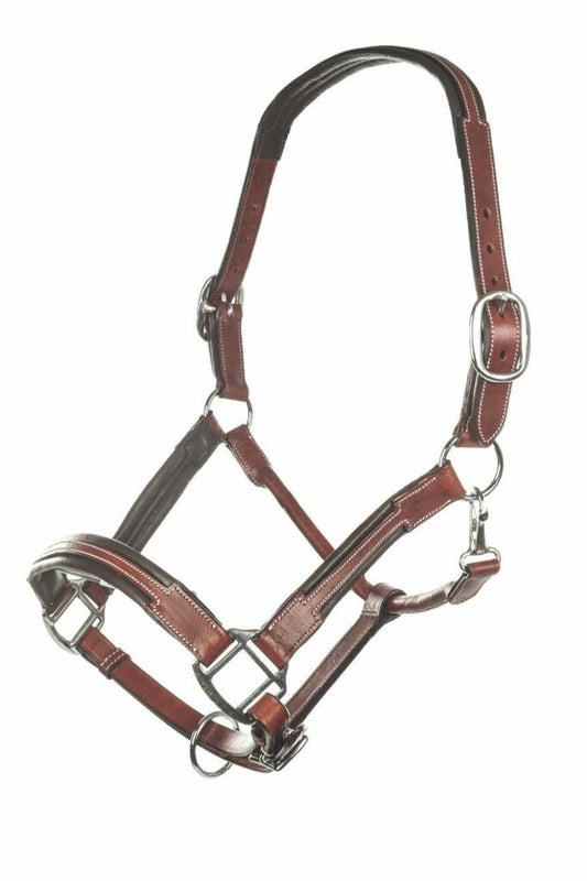 HKM Leather Head Collar -Soft-Brown - JPC Equestrian.com