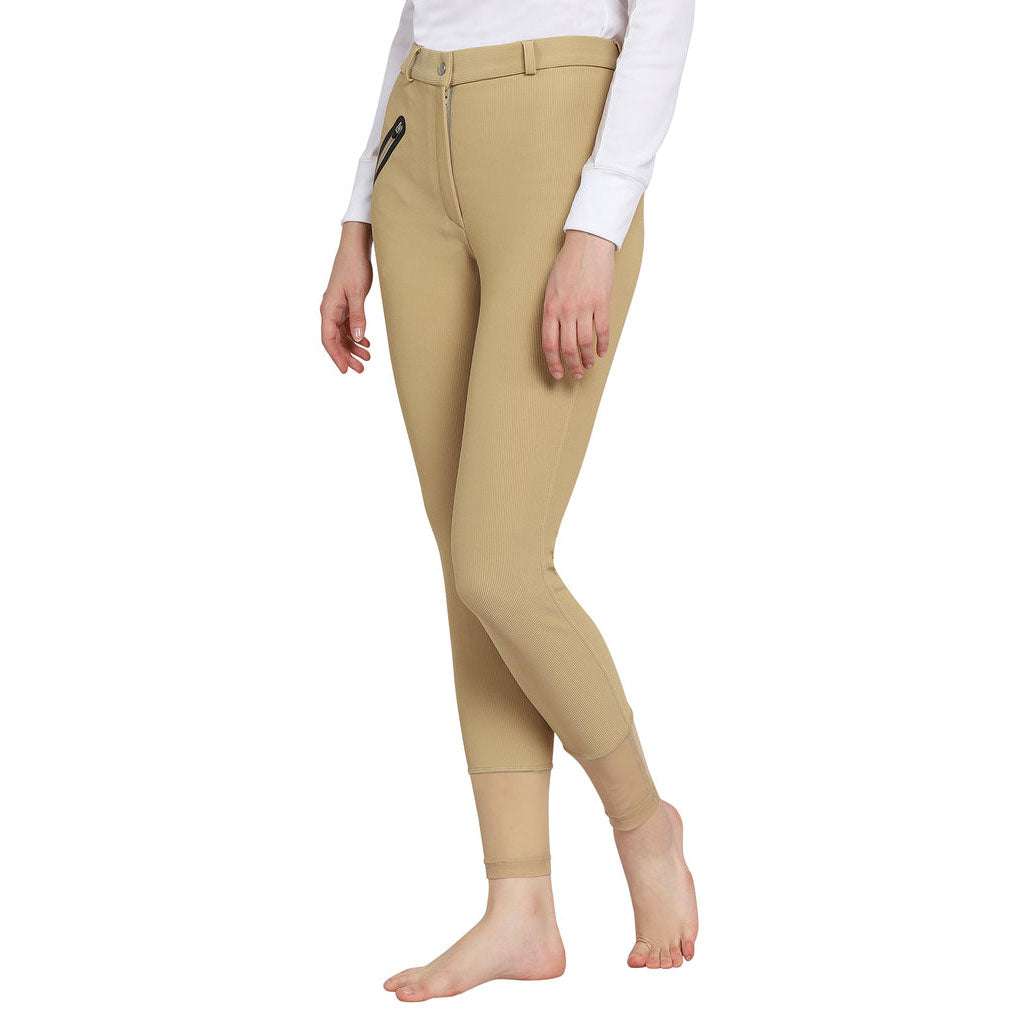 TuffRider Tiffany Ribbed Breech With Silicone Knee Patch