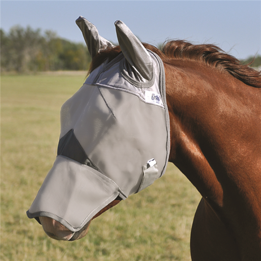 Cashel Crusader Horse Fly Mask with Long Nose and Ears - JPC Equestrian.com