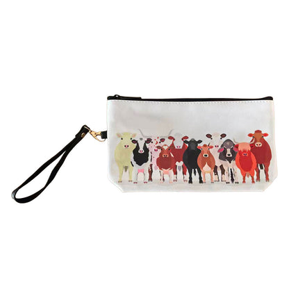 Awst Int'l Cattle Herd Medium Accessory Bag With Wristlet
