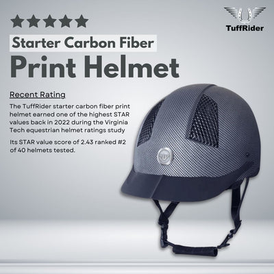 TuffRider Starter Helmet with Carbon Fiber Print Grill